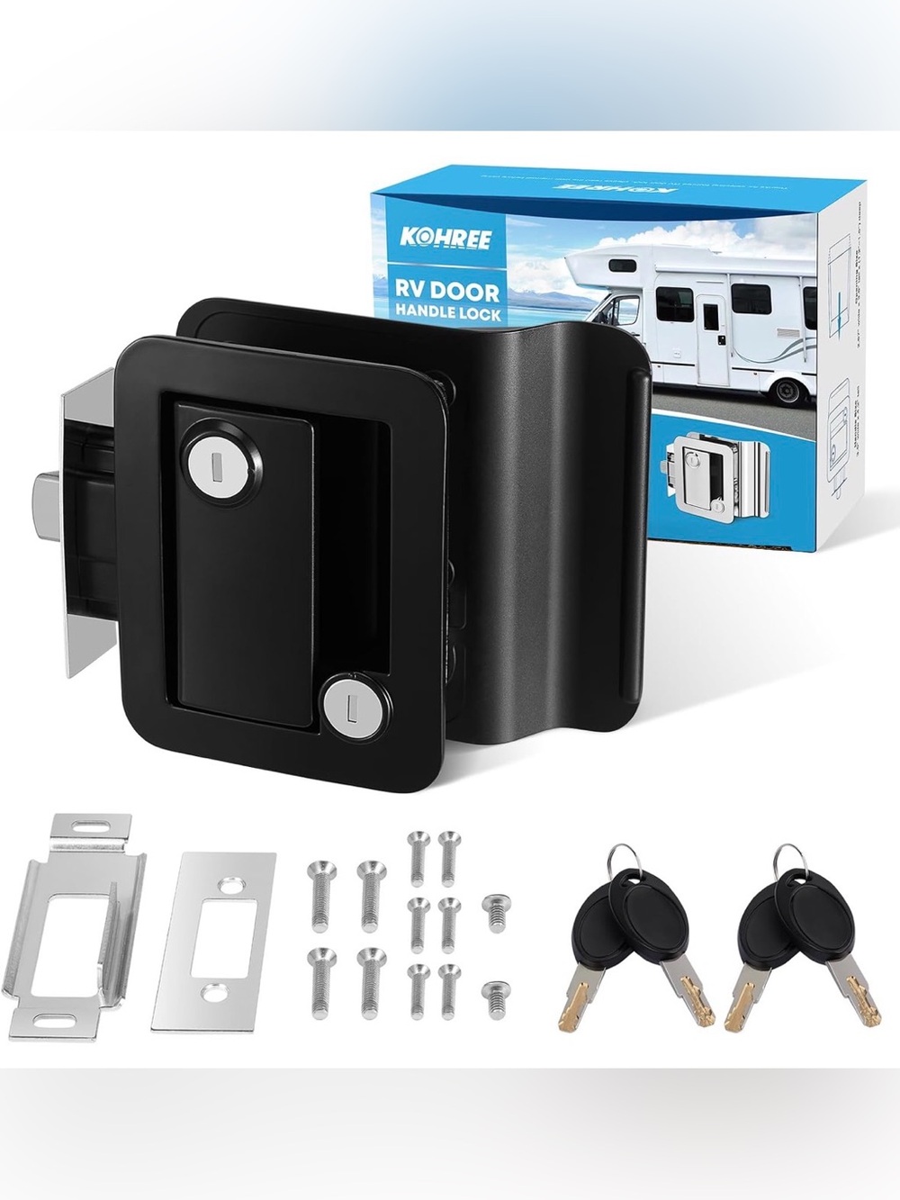 RV Door Lock Replacement – Paddle Handle with Deadbolt | Brand New